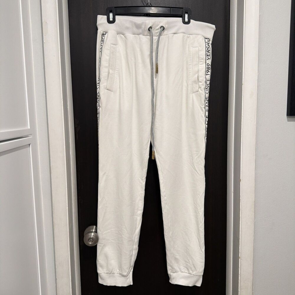Authentic Versace Jeans "Since" Logo Side-Stripe Joggers Streetwear Retro Sport